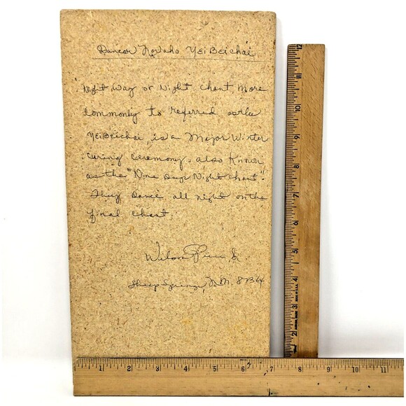 Kachina Sand Wall Art Navajo Native American Painting Panels VTG Set of 2 Signed - Picture 8 of 12